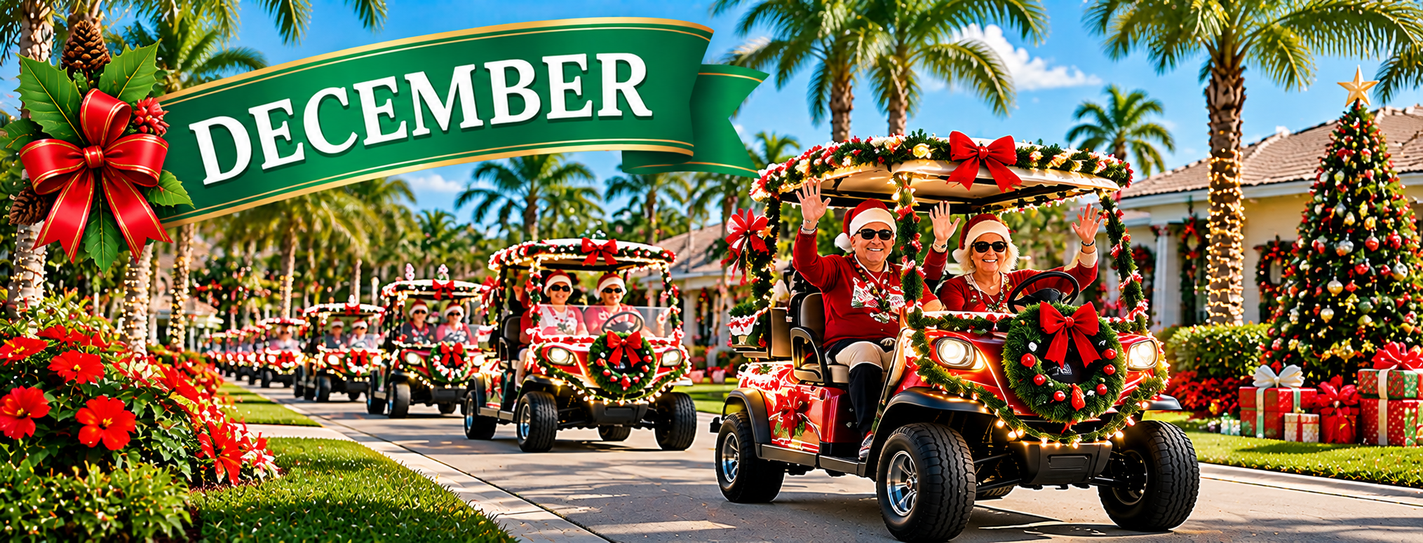 Island Park Woodlands HOA Annual Christmas Golf Parade