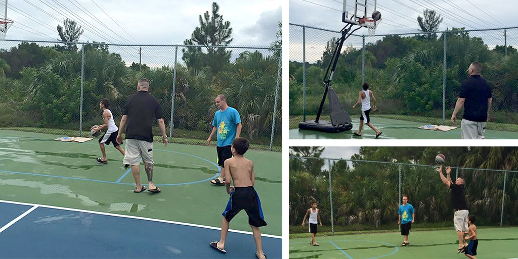 Island Park Woodlands HOA Basket ball half court